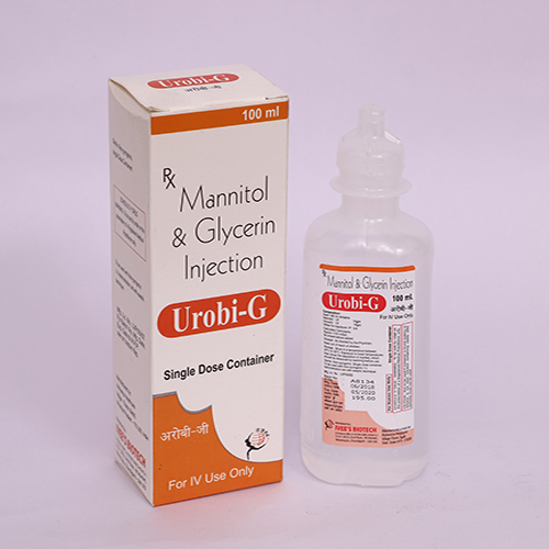 Product Name: UROBI G, Compositions of UROBI G are Mannitol & Glycerin Injection - Biomax Biotechnics Pvt. Ltd
