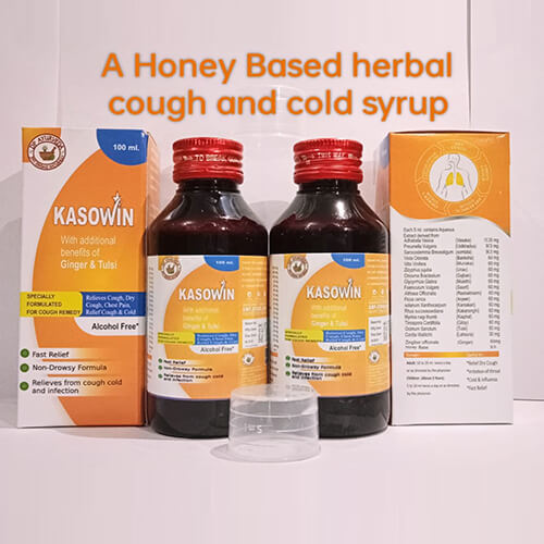 Product Name: Kasowin, Compositions of A Honey Based Herbal Cough & cold Syrup are A Honey Based Herbal Cough & cold Syrup - DP Ayurveda