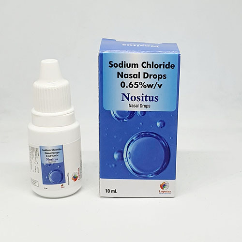 Product Name: Nositus, Compositions of Nositus are Sodium Chloride Nasal Drops 0.65% w/v - Pride Pharma