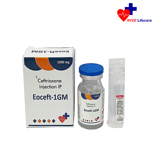 Product Name: EOCEFT 1 GM, Compositions of EOCEFT 1 GM are Ceftriaxone Injection IP - Ryze Lifecare