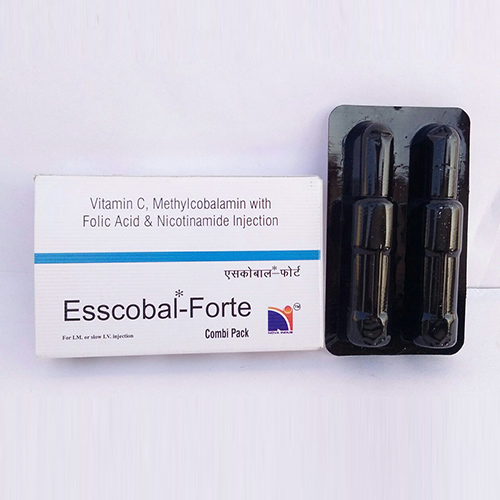 Product Name: Esscobal Forte, Compositions of Esscobal Forte are Vitamin C,Methylcobalamin with Folic Acid & Nicotinamide Injection - Nova Indus Pharmaceuticals