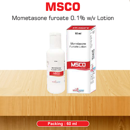 Product Name: Msco, Compositions of Msco are Mometasone Furoate 0.1% w/v Lotion - Scothuman Lifesciences