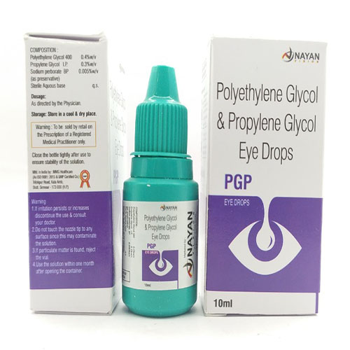 Product Name: Pgp New, Compositions of Pgp New are Polyethylene Glycol & Propylene Glycol Eye Drops - Arlak Biotech