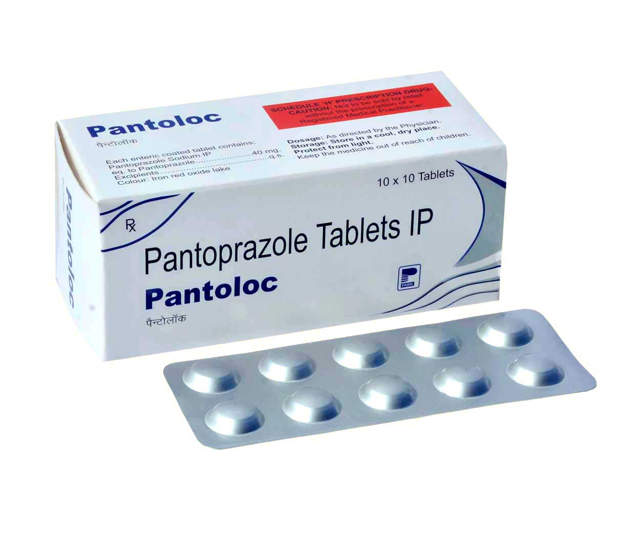 Product Name: Pantoloc, Compositions of Pantoloc are Pantoprazole Tablets IP - Park Pharmaceuticals