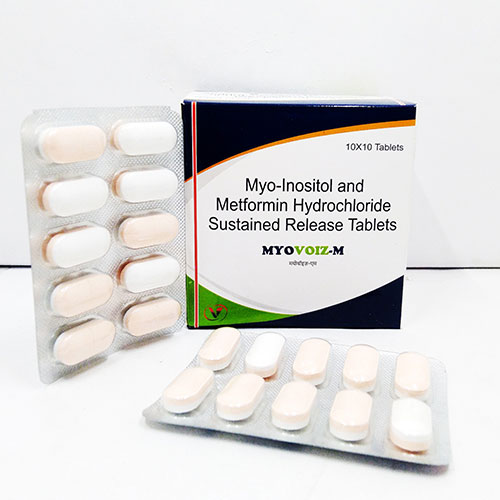 Product Name: Myovoiz M, Compositions of are MYO Inositol 600 mg plus METFORMIN 500 - Voizmed Pharma Private Limited