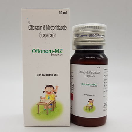 Product Name: Oflonom MZ, Compositions of Oflonom MZ are Ofloxacin and Metronidazole Suspension - Acinom Healthcare