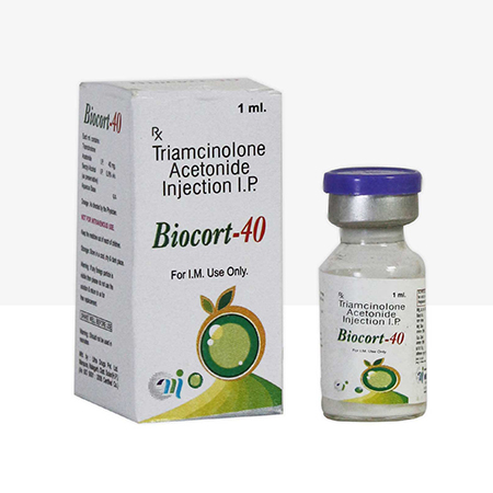 Product Name: BIOCORT 40, Compositions of BIOCORT 40 are Triamcinolone Acetonide Injection IP - Mediquest Inc