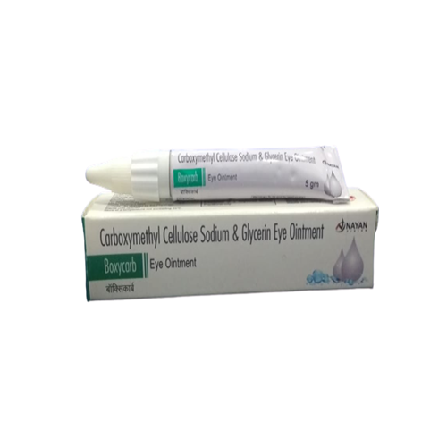 Product Name: Boxycarb, Compositions of Boxycarb are Carboxymethyl Cellulose Sodium & Glycerin Eye ointment - Arlak Biotech