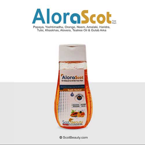 Product Name: Alorascot, Compositions of Alorascot are Papaya,Yashtimadhu,Orange,Neem,Amalaki,Haridra,Tulsi,kashkhas,Alovera,Teatree oil & Gulab Arka - Pharma Drugs and Chemicals