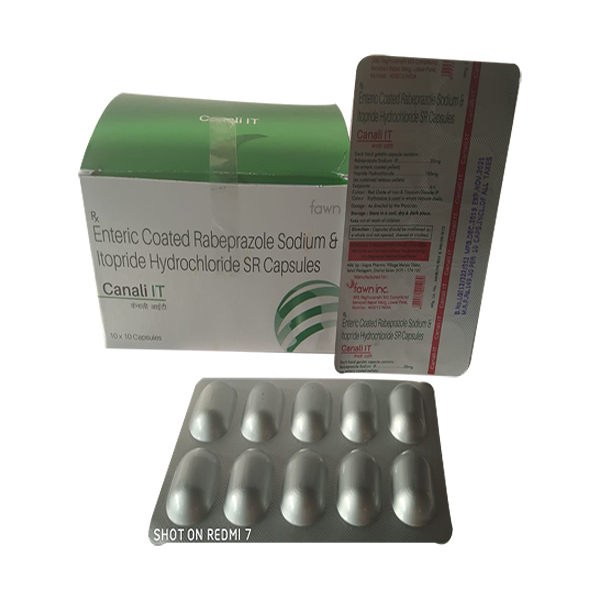 Product Name: CANALI IT, Compositions of CANALI IT are Rabeprazole 20 mg + Itopride (SR) 150 mg. - Fawn Incorporation