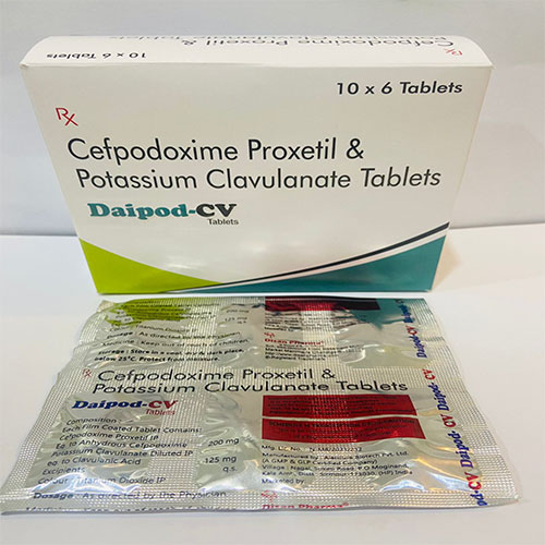 Product Name: Daipod CV, Compositions of Daipod CV are Cefpodoxime Proxetil and Potassium Clavulanate Tablets - Disan Pharma