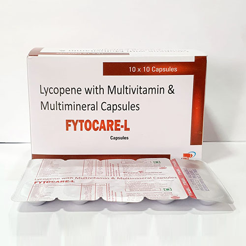 Product Name: Fytocare L, Compositions of Fytocare L are Lycopene with Multivitamin & Multimineral Capsules - Pride Pharma