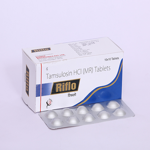 Product Name: RIFLO, Compositions of RIFLO are Tamsulosin HCL Tablets - Biomax Biotechnics Pvt. Ltd