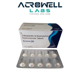 Product Name: Acronor GN, Compositions of Acronor GN are Gabapentine and Nortriptyline  HCL Tablets - Acrowell Labs Private Limited