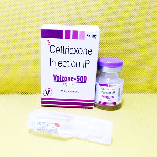 Product Name: Voizone 500, Compositions of Voizone 500 are Ceftriaxone 500mg Injections - Voizmed Pharma Private Limited