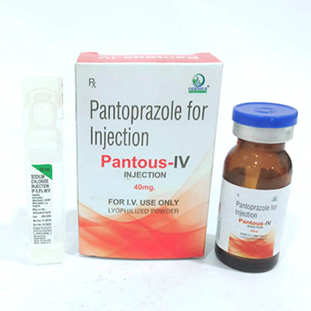 Product Name: PANTOUS IV, Compositions of PANTOUS IV are Pantoprazole For Injection - Ozenius Pharmaceutials