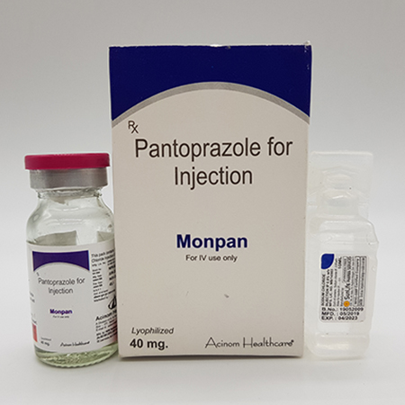 Product Name: Monpan, Compositions of Monpan are Pantoprazole for Injection - Acinom Healthcare