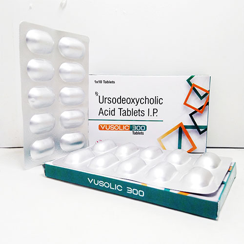 Product Name: Vusolic 300, Compositions of Vusolic 300 are Ursodeoxycholic Acid 300mg  - Voizmed Pharma Private Limited