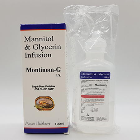 Product Name: Montinom G, Compositions of Montinom G are Mannitol and glycerin Infusion - Acinom Healthcare