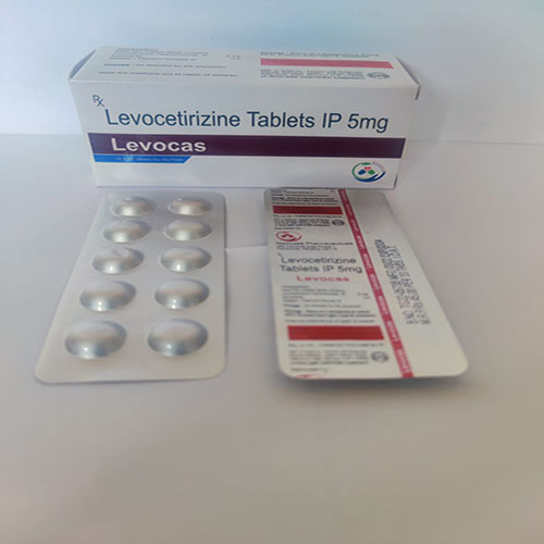 Product Name: Levocas, Compositions of Levocas are Levocetirizine Tablets Ip 5mg - Medicasa Pharmaceuticals