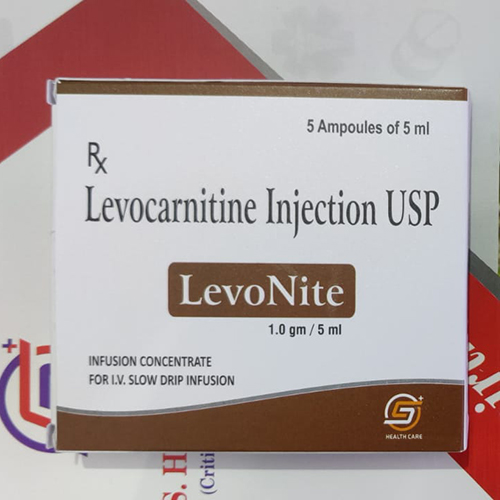 Product Name: LEVONITE, Compositions of LEVONITE are Levocarnitine Injection USP - C.S Healthcare