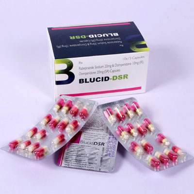 Product Name: Blucid dsr, Compositions of Blucid dsr are Rabiprazole Sodium 20 mg - Bluewaterresearch