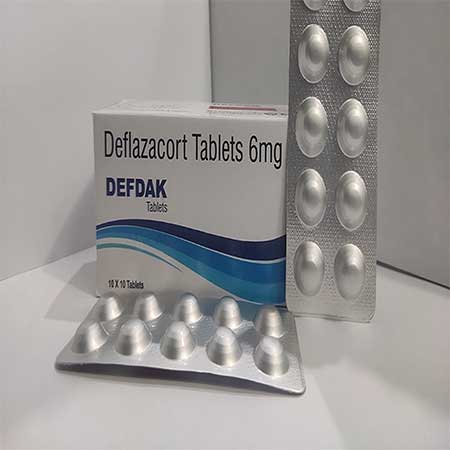 Product Name: Defdak, Compositions of Defdak are Deflazacort Tablets 6 mg - Dakgaur Healthcare