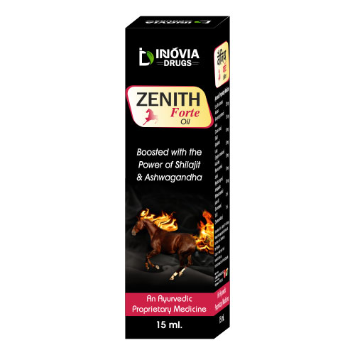Product Name: Zenith Forte, Compositions of Zenith Forte are Boosted with the power of shilajit & Ashwagandha - Innovia Drugs