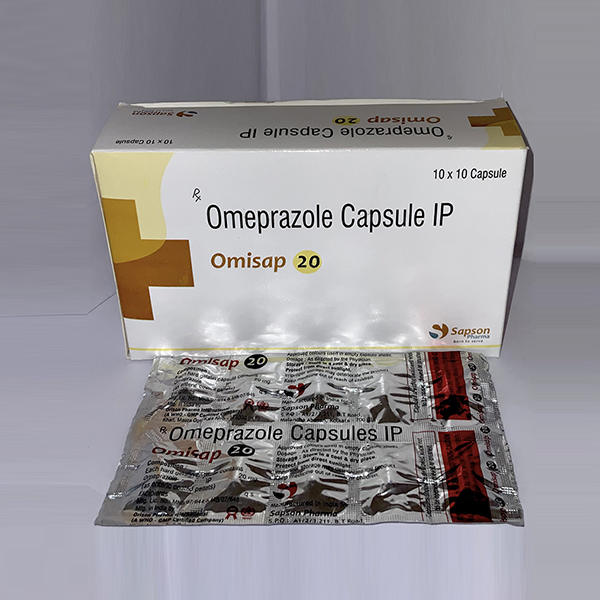 Product Name: Omisap 20, Compositions of are Omeprazole Capsule IP  - Sapson Pharma