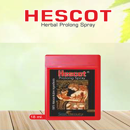Product Name: Hescot, Compositions of Hescot are Hebal Prolong Spray - Scothuman Lifesciences