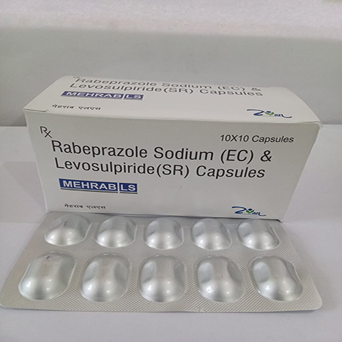 Product Name: MEHRAB LS , Compositions of MEHRAB LS  are Rabeprazole Sodium  (EC ) & Levosulpiride (SR) Capsules  - Arlig Pharma