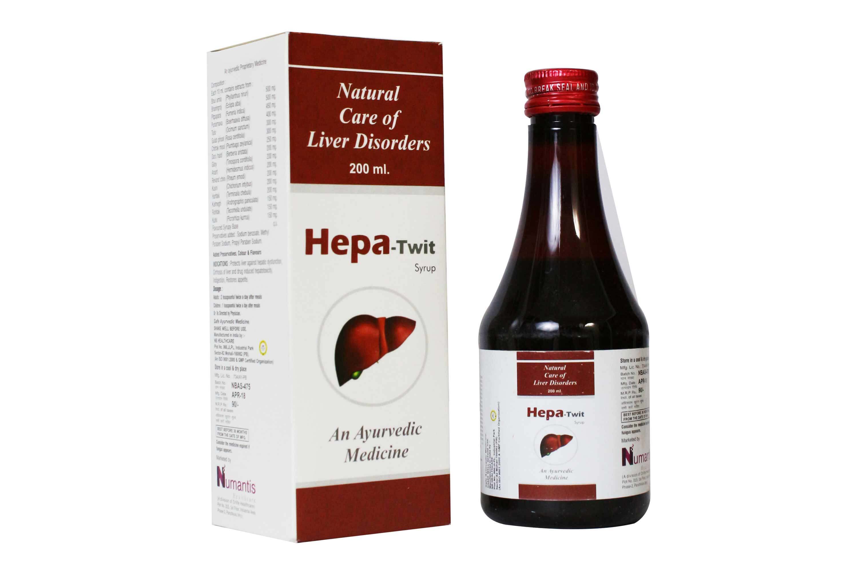 Product Name: Hepa Twit, Compositions of Hepa Twit are Natural Care of Liver Disorder - Numantis Healthcare