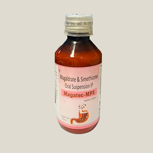 Product Name: MEGATEC MPS, Compositions of MEGATEC MPS are Magaldrate & Simethicone Oral Suspension Ip - Tecnex Pharma