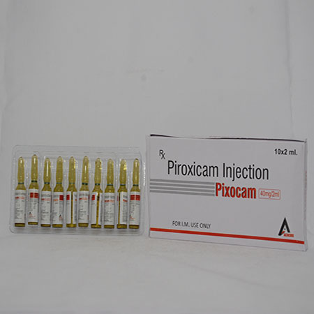 Product Name: PIXOCAM, Compositions of PIXOCAM are Piroxicam Injection - Alencure Biotech Pvt Ltd