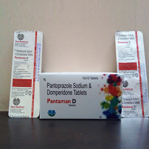 Product Name: Pantaman D, Compositions of Pantaman D are Pantoprazole Sodium & Domperidone Tablets - Aman Healthcare