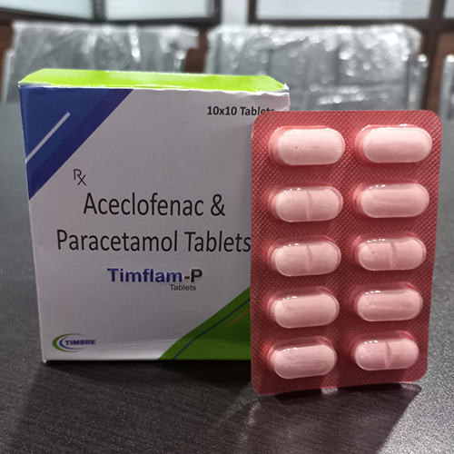Product Name: Timflam p, Compositions of Timflam p are Aceclofenac & Paracetamol Tablets - Timbre Healthcare