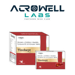Product Name: Tizohept, Compositions of Tizohept are Silymarin, L-Ornithine L-Aspartate, Pyridoxine HCI & B-Complex Tablets - Acrowell Labs Private Limited