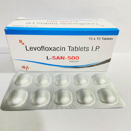 Product Name: L SAN 500, Compositions of L SAN 500 are Levofloxacin Tablets I.P. - Disan Pharma