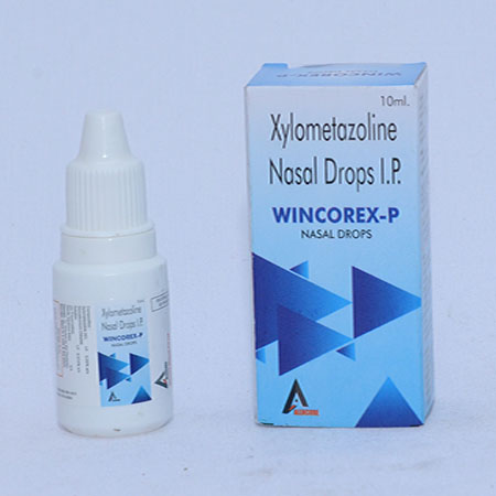 Product Name: WINCOREX P, Compositions of WINCOREX P are Xylometazoline Nasal Drops IP - Alencure Biotech Pvt Ltd