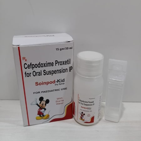 Product Name: Soinpod Kid, Compositions of Soinpod Kid are Cefpodoxime Proxetil for Oral Suspension IP - Soinsvie Pharmacia Pvt. Ltd