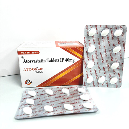 Product Name: Atoor 40, Compositions of Atoor 40 are Atorvastatin Tablets IP 40mg - Asterisk Laboratories