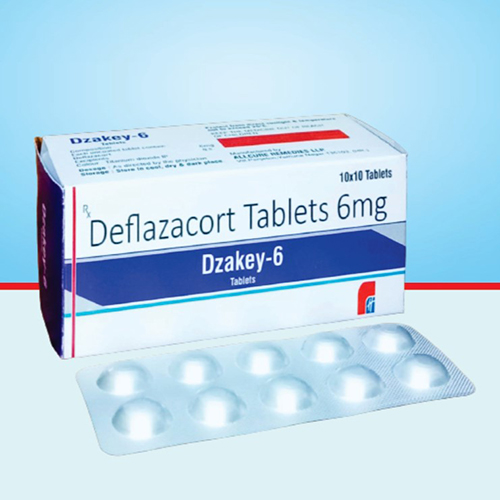 Product Name: Dzakey 6, Compositions of Dzakey 6 are Deflazacort Tablets 6mg - Healthkey Life Science Private Limited