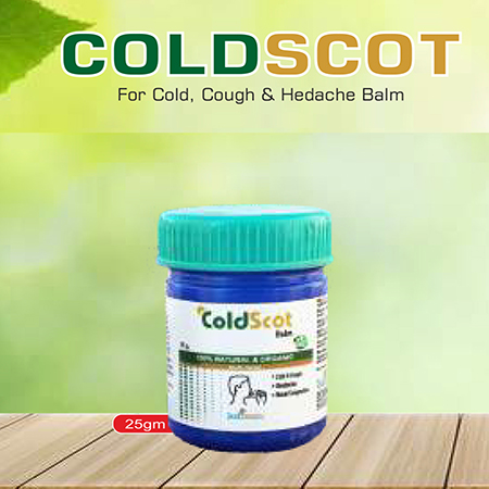 Product Name: Coldscot, Compositions of Coldscot are For cold,Cough & Hedache Balm - Scothuman Lifesciences