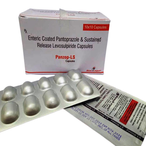 Product Name: Panzop LS, Compositions of Panzop LS are PANTOPRAZOLE 40 MG   LEVOSULPRIDE  75mg - Bionexa Organic