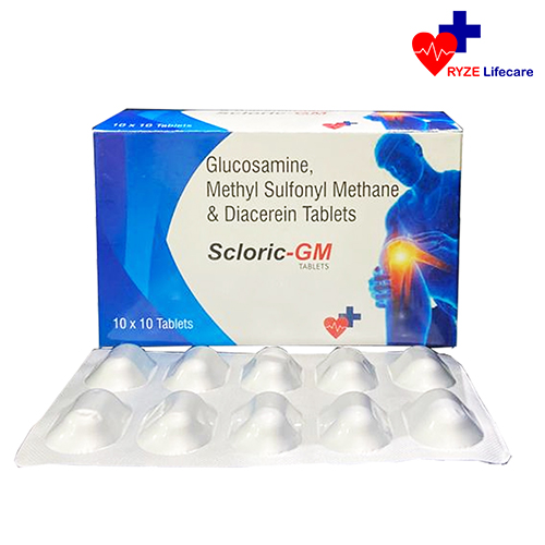 Product Name: Scloric GM , Compositions of Scloric GM  are Glucosamine Methyl Sulfonyl Methane & Diacerein tablets  - Ryze Lifecare
