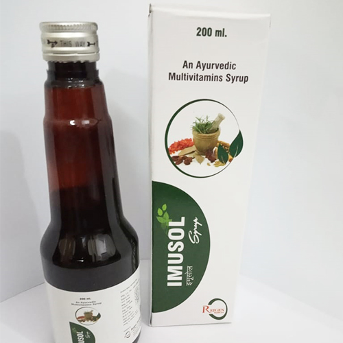 Product Name: Imusol Syrup, Compositions of Imusol Syrup are An Ayurvedic Multivitamins Syrup - JV Healthcare