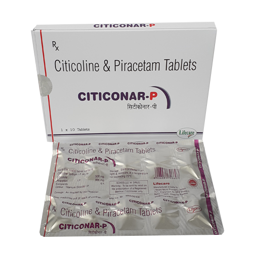 Product Name: Citiconar P, Compositions of Citiconar P are Citicoline & Piracetam Tablets - Lifecare Neuro Products Ltd.