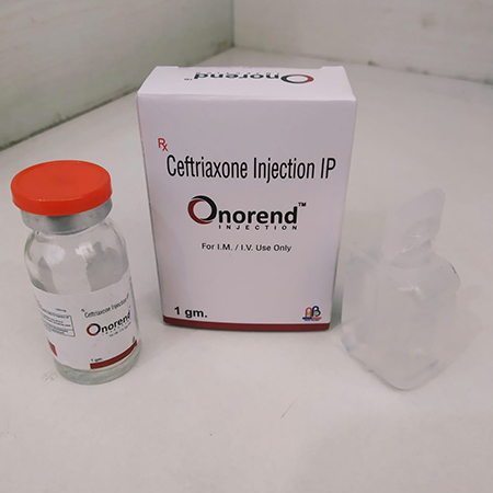 Product Name: Onorend, Compositions of Onorend are Ceftriaxone Injection IP - Nimbles Biotech Pvt. Ltd