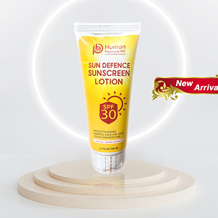 Product Name: Sun Defence Sunscreen Lotion, Compositions of Sun Defence Sunscreen Lotion are  - Human Pharmacia Inc
