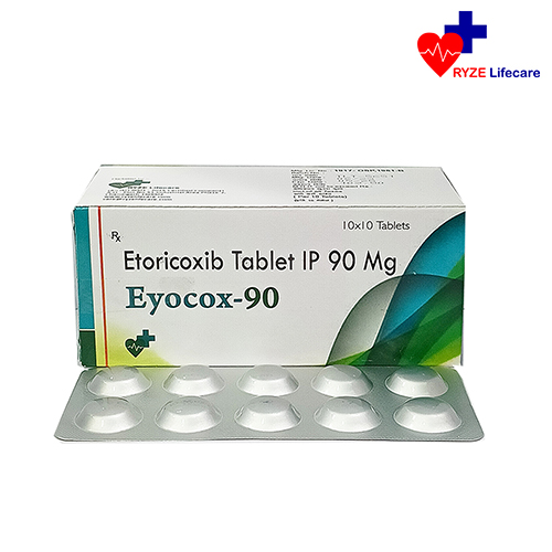 Product Name: Eyocox 90, Compositions of Eyocox 90 are Etoricoxib Tablet IP 90 Mg - Ryze Lifecare